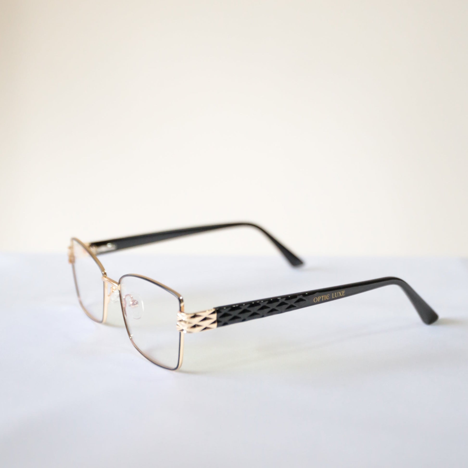 Occhiale anti luce blu Giovanni montatura nera vista laterale