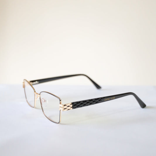 Occhiale anti luce blu Giovanni montatura nera vista laterale